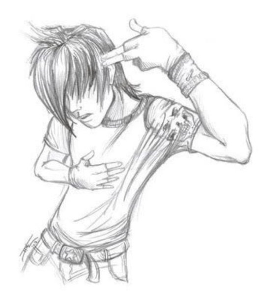 Эмо картинки для срисовки