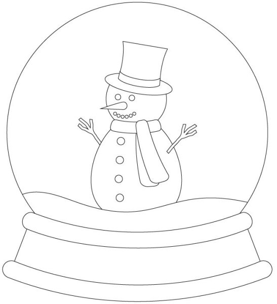 Снежный шар раскраска