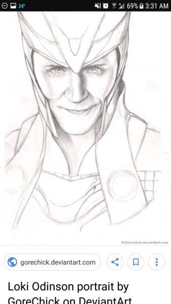 Легкие рисунки Локи