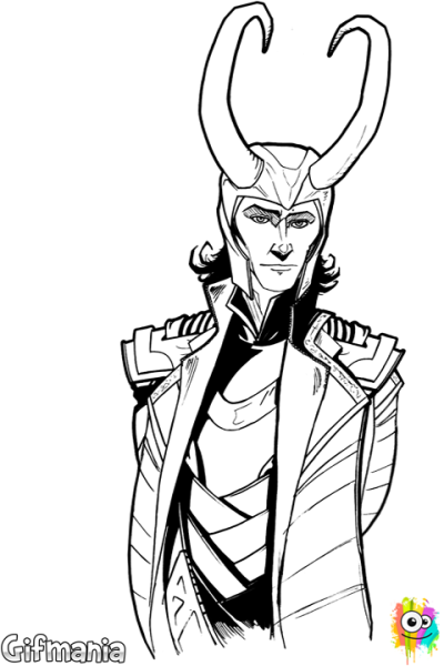 Локи Марвел рисунок