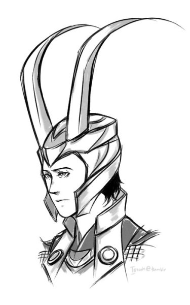 Локи Марвел рисунок