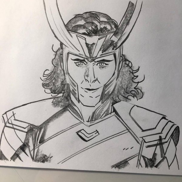 Локи Марвел для срисовки