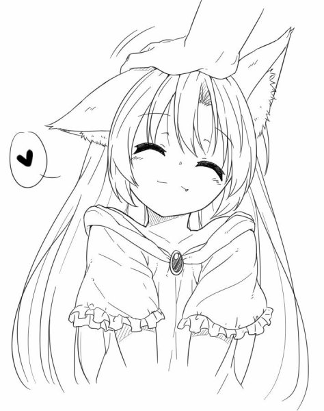 Раскраски аниме неко