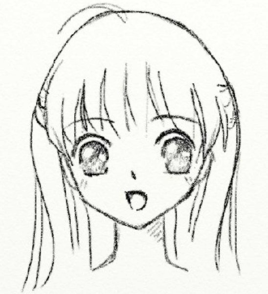 Анимешное лицо для срисовки