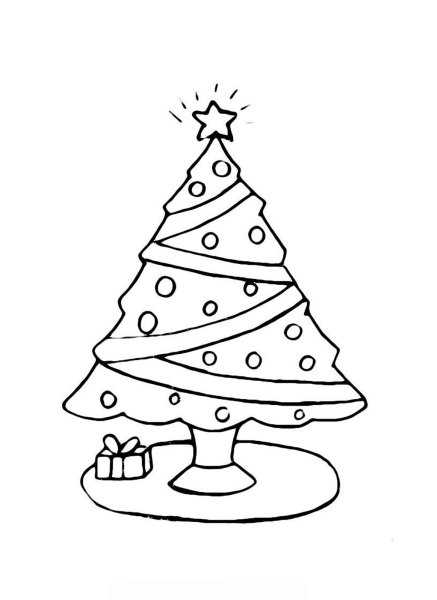 Раскраска новый год елка
