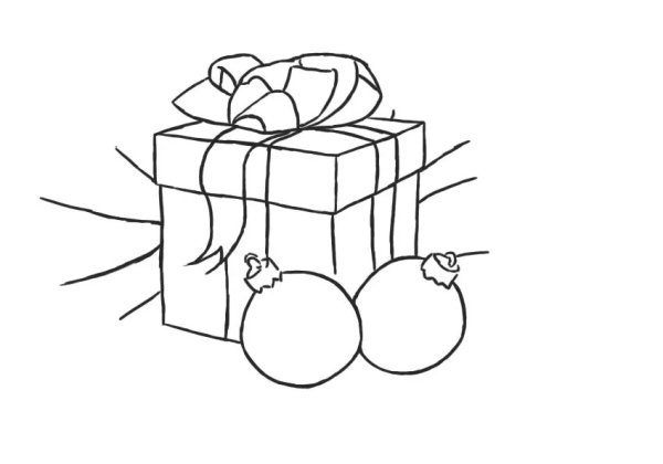 Новогодний натюрморт карандашом