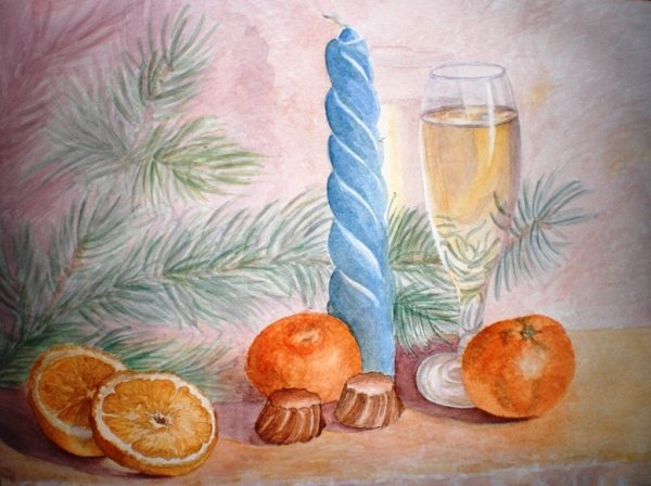 Новогодний рисунок легкий для срисовки