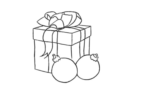 Новогодний натюрморт легкий карандашом