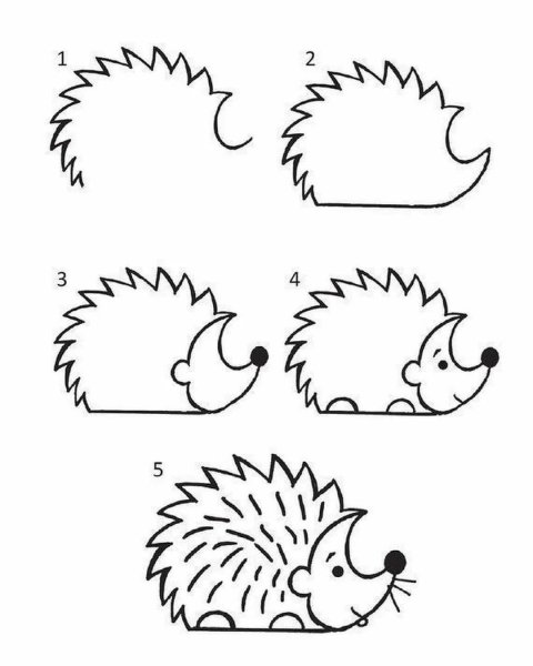 Ежик рисунок