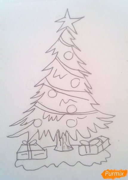 Елка для срисовки