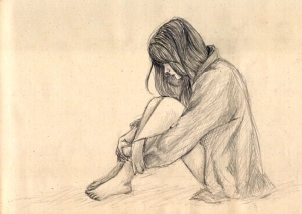 Рисунки для срисовки грустные душевные
