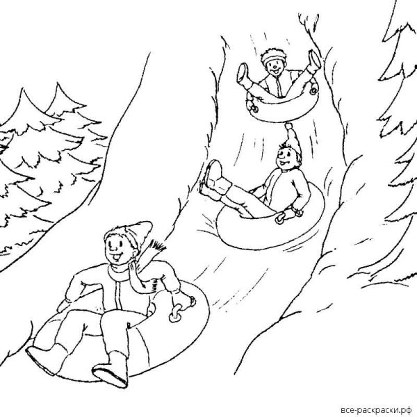 Эскизы на тему зимние забавы