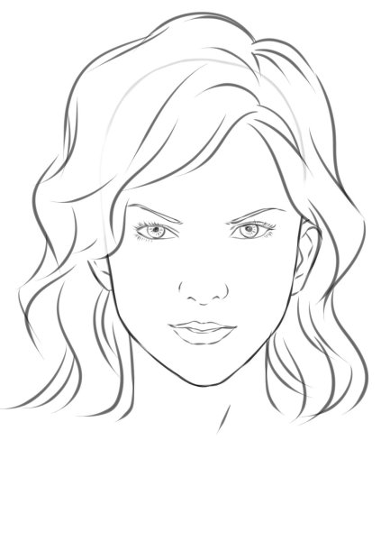 Портрет женщины карандашом для детей