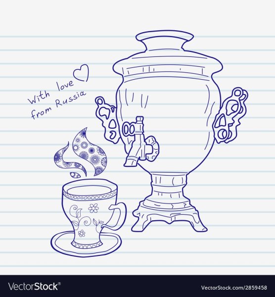 Самовар контур сбоку