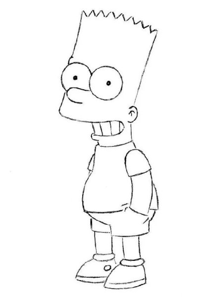 Барт симпсон срисовать
