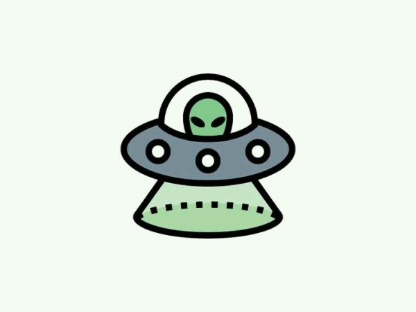 Летающая тарелка стикер