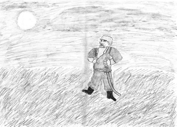 Рисунок степи из Тараса бульбы