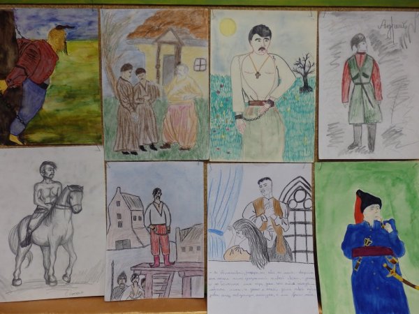 Литературные герои рисунки Тарас Бульба