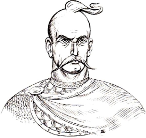 Казак поэтапное рисование