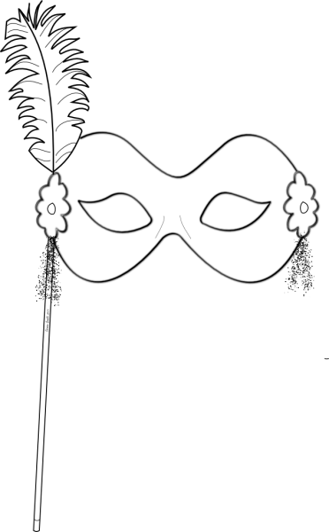 Карнавальные маски для срисовки