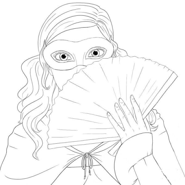 Раскраска маскарад