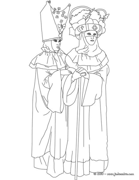 Карнавальный образ карандашом