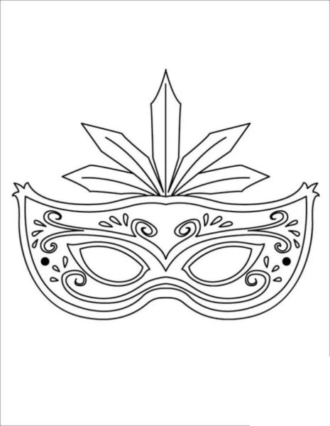 Карнавальная маска раскраска