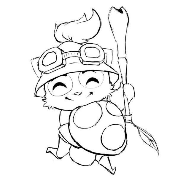 Лига легенд Тимо карандашом