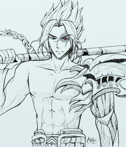 Каин лига легенд карандашом