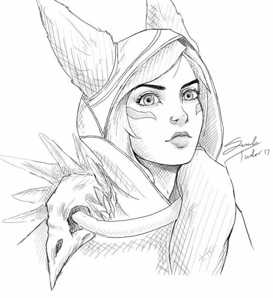 Рисунки лига легенд шая