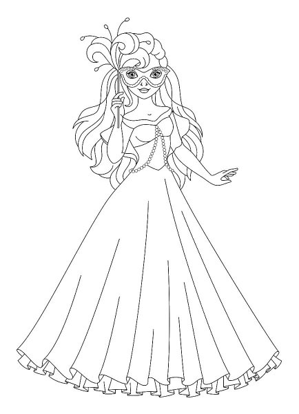 Раскраска бал карнавал