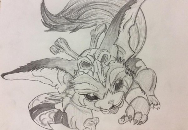 Лига легенд рисунки Гнар