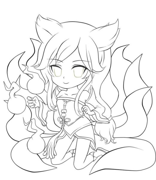 League of Legends Ahri раскраска