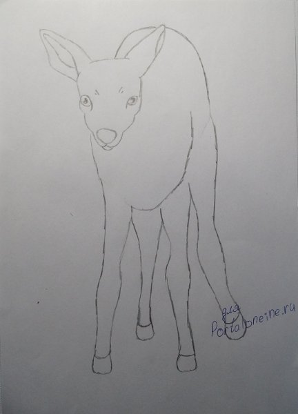 Рисунок серебряное копытце легкий