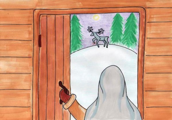 Олень для срисовки