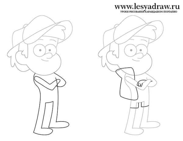 Срисовка Гравити Фолз легко и просто