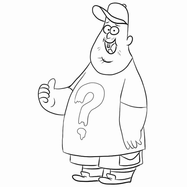 Гедеон Гравити Фолз для срисовки