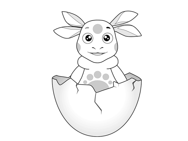 Герои мультика Лунтик раскраска