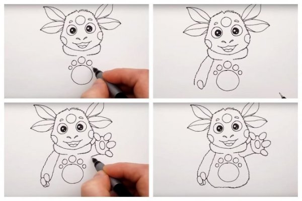 Трафарет Лунтика для рисования