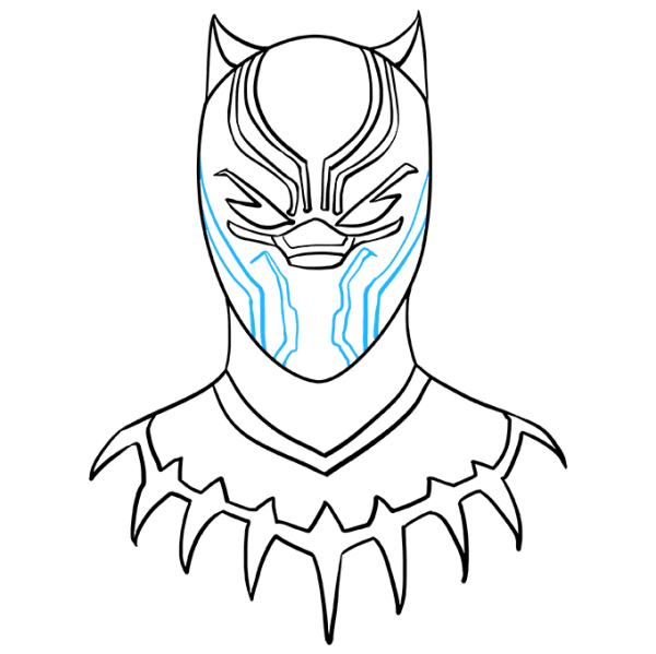 Чёрная пантера Марвел рисунок