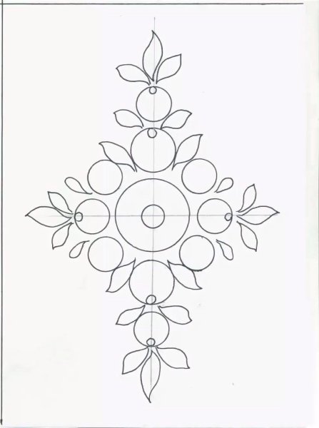 Элементы Городецкой росписи раскраска