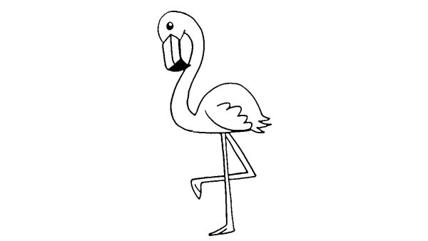 Фламинго карандашом