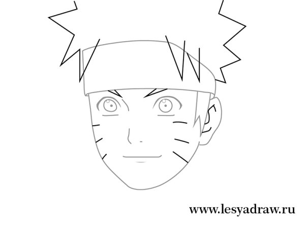Рисунки аниме Наруто пошагово