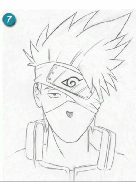 Наруто рисование Какаси