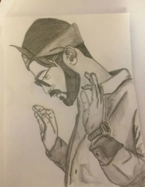 Мияги портрет рисунок