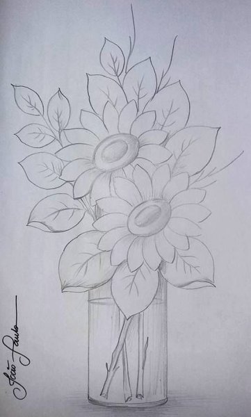 Тюльпан рисунок карандашом