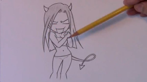 Срисовывать девочек легко и просто демона