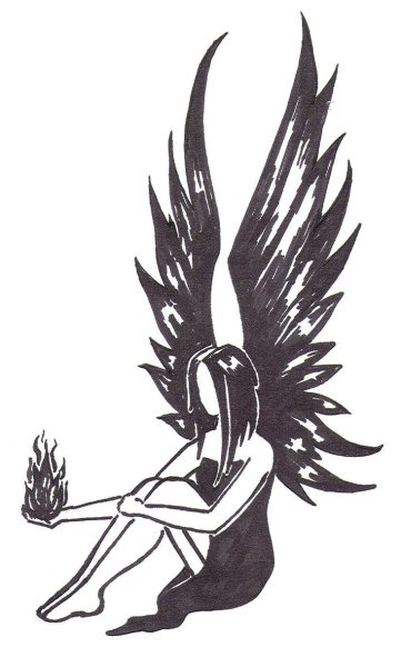 Ангел рисунок для срисовки