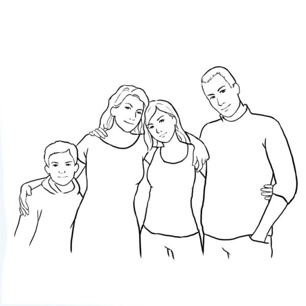 Позирование для фотосессии семьи