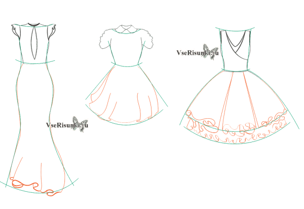 Эскизы платьев
